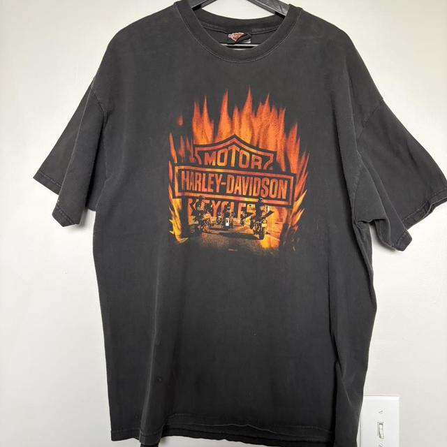 Harley Davidson Flame Graphic T Shirt